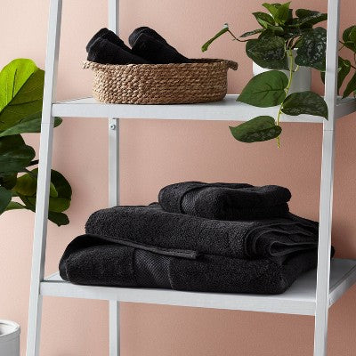Performance Oversized Solid Bath Towel Black - Threshold™