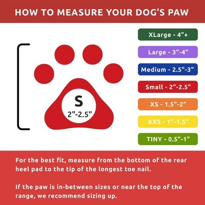 Pawz 12pc Rubber Dog Boots - Red S: Pullover Style, Textile Material, Small Size, Pet Footwear