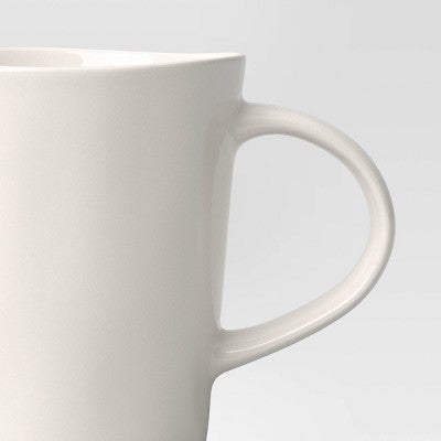 13.53 fl oz Stoneware Aralia Organic Mug Sour Cream - Threshold