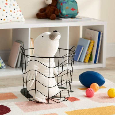 Large Kids' Wave Wire Storage Black - Pillowfort