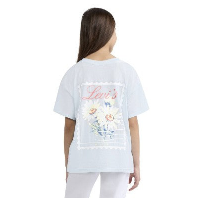 Levi's Girls' Oversized 'Daisy' Front and Back Graphic T-Shirt S