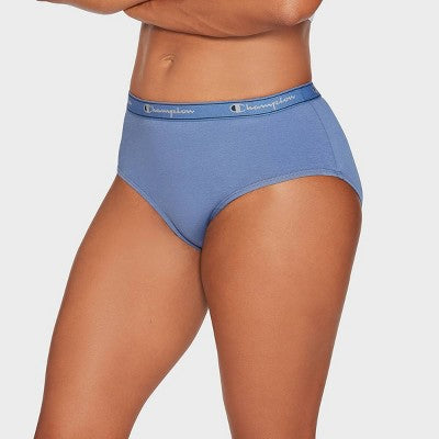 Champion Women's 5pk Cotton Stretch Iconic Essentials Hipster Underwear - L