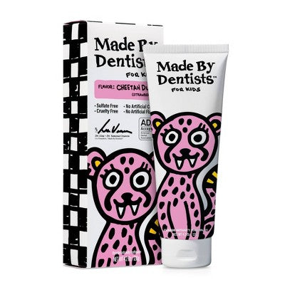 Made By Dentists Kids Cheetah Fluoride Anticavity Toothpaste -Strawberry - 4.2 oz
