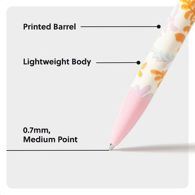 U Brands 6ct Laguna Gel Ink Pens Saccharine Fields