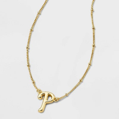 Bijoux Sport by Luv Aj MLB Logo Pendant Necklace - Philadelphia Phillies: Brass Chain, Lobster Claw Clasp, 12" Length