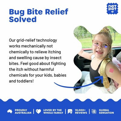 NATPAT 24ct"MagicPatch" Itch Relief Stickers Anti-Itch Treatment for Mosquito Bite Relief Safe and Natural