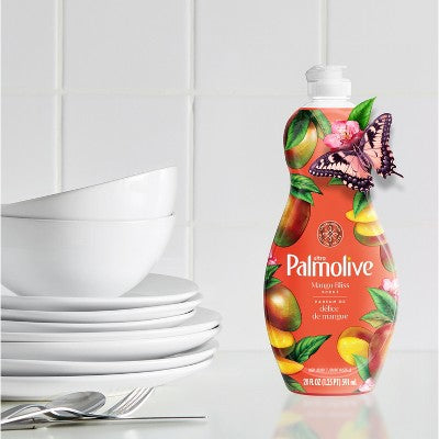 Palmolive Mango Ultra Spring Summer Dish Soaps Liquid - 20oz: Removes Grease, Multi-Surface, Plastic Bottle