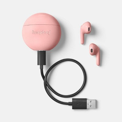True Wireless Bluetooth Earbuds - heyday Peach Orange: Polyurethane Ear Cushion