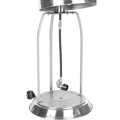 Fire Sense Performance Series Patio Heater With Wheels 50,000 BTU Output Electronic Ignition System Portable Outdoor Propane Heater - Stainless Steel (LOCAL PICKUP ONLY)