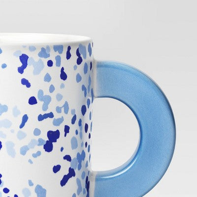16oz Stoneware Splatter Mug Blue - Room Essentials