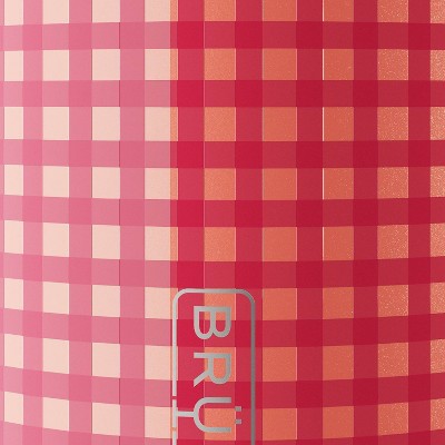 BruMate 30 fl oz Stainless Steel Era Flip Water Bottle - Peach Gingham