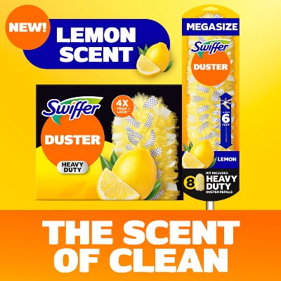 Swiffer Heavy Duty Megasize Duster Kit Lemon Scent - 9pc: Multipurpose, Multi-Surface (LOCAL PICKUP ONLY)