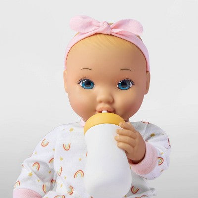 14" Nurturing Baby Doll - Blonde Hair + Blue Eyes - Gigglescape