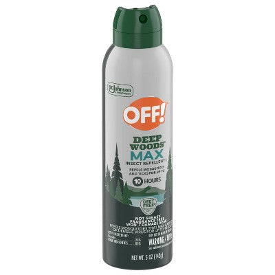OFF! Deep Woods Max Mosquito Repellent & Tick Spray, Up to 10 Hrs of Protection & Gear Safe with Picaridin - 5oz