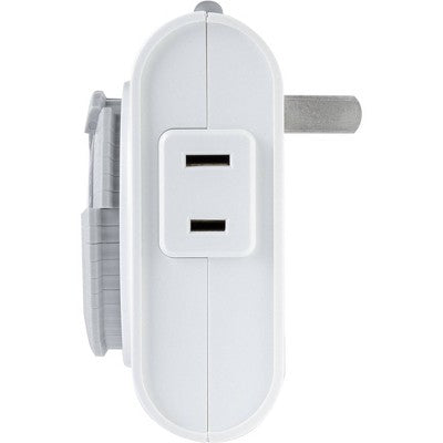 GE Indoor Mechanical Timer 24hr 2-Polarized Outlet Big Button White: Push Button, No Assembly, 1-Year Warranty, PET Material