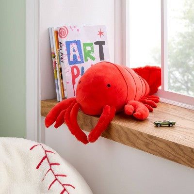 Lobster Weighted Plush Kids' Throw Pillow Red - Pillowfort