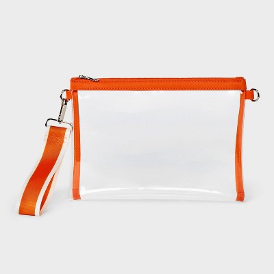 Game Day Clear Wristlet Clutch - Wild Fable Orange