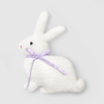 16"x12" Novelty Shaped Bunny Throw Pillow Ivory - Room Essentials
