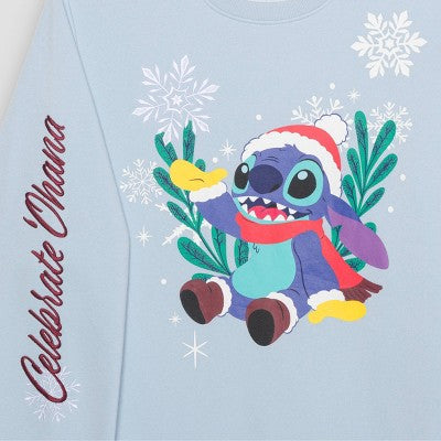 Mens Lilo & Stitch Ohana Fleece Sweatshirt - Blue M