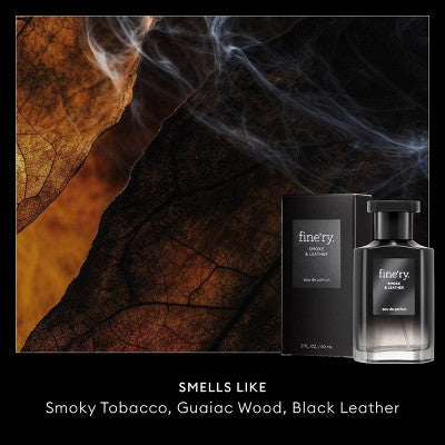 fine'ry. Men's Eau De Cologne - Smoke & Leather - 2 fl oz