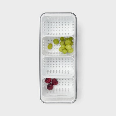Lidded Fridge Storage with 4 Internal Inserts - Brightroom