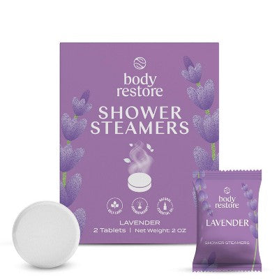 Body Restore Shower Steamers with 100% Natural Essential Oil - Lavender - 2oz/2ct