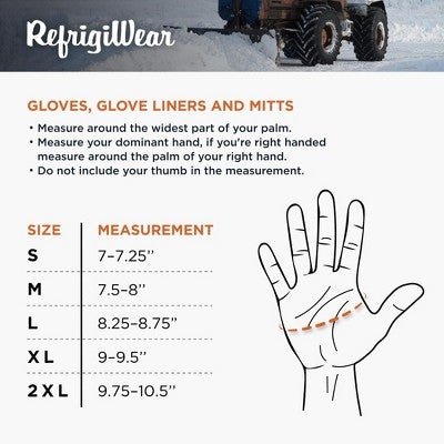 RefrigiWear Unisex's Fleece Lined Insulated Wool Gloves, Green - Large