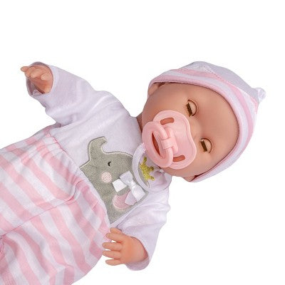 JC Toys Berenguer Boutique 10 Piece Gift Set Pink 15" Realistic Soft Body Baby Doll - Open/Close Eyes