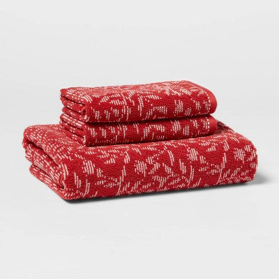 2pk Americana Floral Hand Towels Red - Threshold