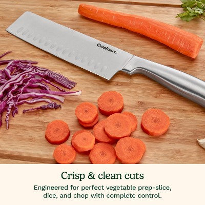 Cuisinart Classic Stainless Steel 7" Nakiri/Vegetable Cleaver Knife with Blade Guard