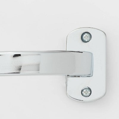 4pc Bath Hardware Set Chrome - Threshold: Includes Towel Ring, Robe Hook, Tissue Holder