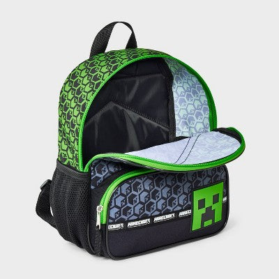 Boys' Minecraft 11" Mini Backpack - Black/Green