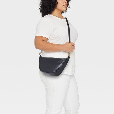 Essential Sling Crossbody Bag - Universal Thread Black: Shell, Removable Strap, 45.5" Max Length