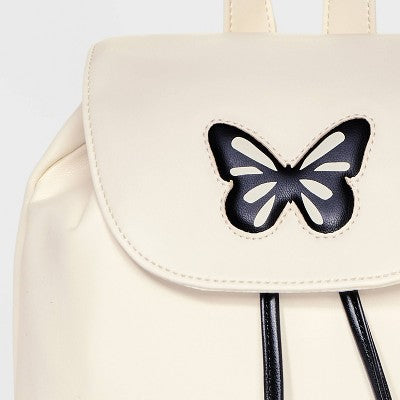Kids' 8.5" Butterfly Faux Leather Mini Backpack - art class White