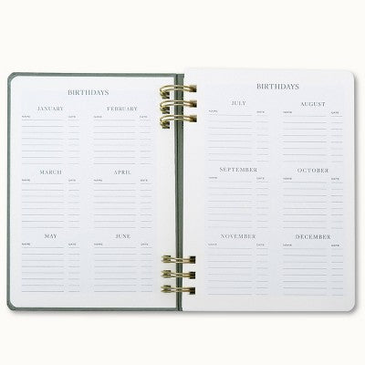 Wit & Delight 2025 Weekly/Monthly Planner 8"x5.75" Double Spiral Evergreen
