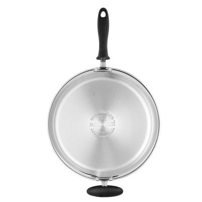 Farberware Reliance 12" Stainless Steel Open Skillet: Dishwasher-Safe, Phenolic Handle, Electric & Gas Compatible