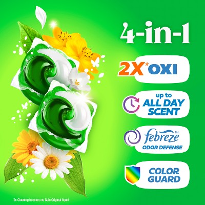 Gain Original Flings Laundry Detergents - 102ct: Paraben-Free, Bleach-Free, Concentrated, Child-Resistant Packaging