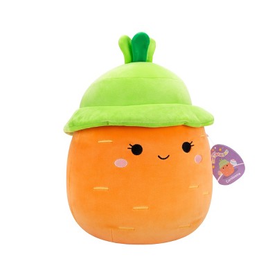 Medium Plush (12" Squishmallows) (Caroleena - Orange Carrot with Green Bucket Hat)