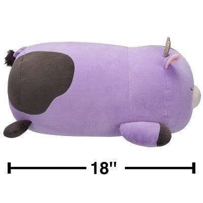 18" Alexie Purple and Black Cow with Gold Horns Squishmallows Plush