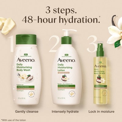 Aveeno Daily Moisturizing Body Oil Mist with Oat and Jojoba Oil - Hypoallergenic - Cocoa Butter Vanilla Scen t- 6.7 fl oz