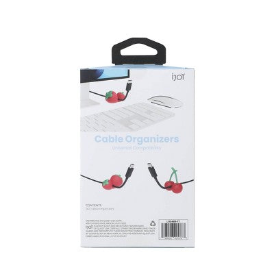 IJoy Desktop Cable Organizer 2pk - Strawberry and Cherry