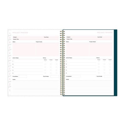 Blue Sky July 2024 - June 2025 8.5"x11" Weekly/Monthly Wirebound Planner Frosted PP Emery: Academic Agenda for Adults