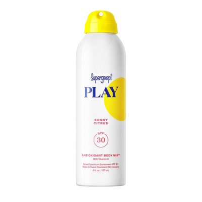 Supergoop! PLAY Antioxidant Body Sunscreen Mist with Vitamin C - SPF 30 - Sunny Citrus - 6 fl oz