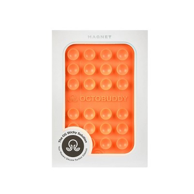Octobuddy Silicone Suction Cup Phone Case Mount Magnet - Orange