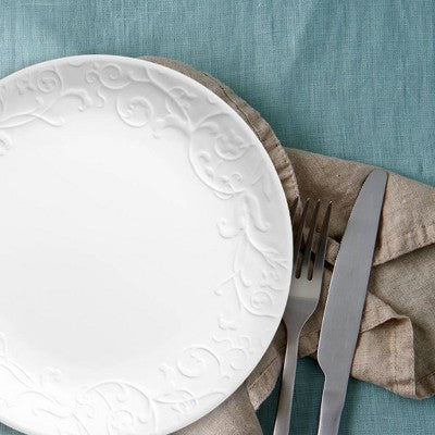 Corelle 8.5" Embossed Bella Faenza Dinner/Lunch Plate