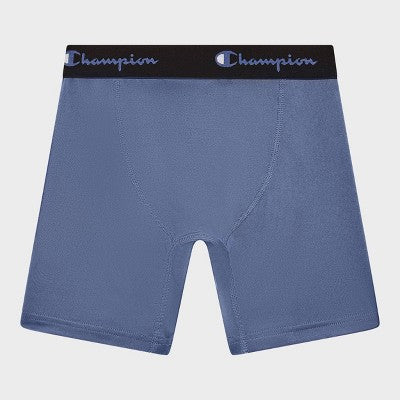 Champion Boys' 5pk Wicking Long Leg Active Performance Boxer Briefs - Gray M