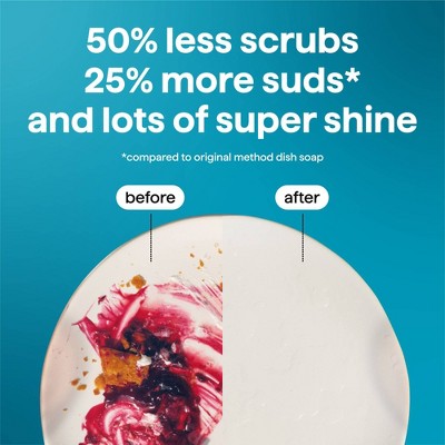 Method Super Shine Liquid Dish Soap Powered By Enzymes Dewy Daze - 16 fl oz: Dye-Free, Paraben-Free, Phthalate-Free, Multi-Surface