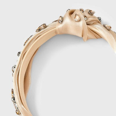 Top Knot Gemstone Headband - A New Day Champagne