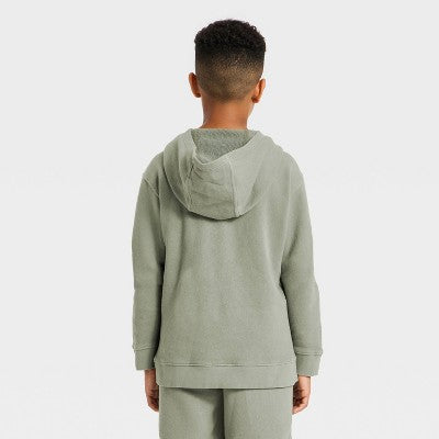 Boys' French Terry Hooded Pullover Sweatshirts - Gray L