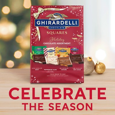 Ghirardelli Christmas Candy Limited Edition Squares Assorted XL Bag - 12oz